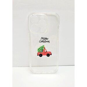 Iphone 14 Pro Christmas Tree Red Truck Merry Christmas Phone Case Clear